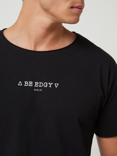 BE EDGY T-Shirt aus Slub Jersey Modell 'Be Dustin' Black 3