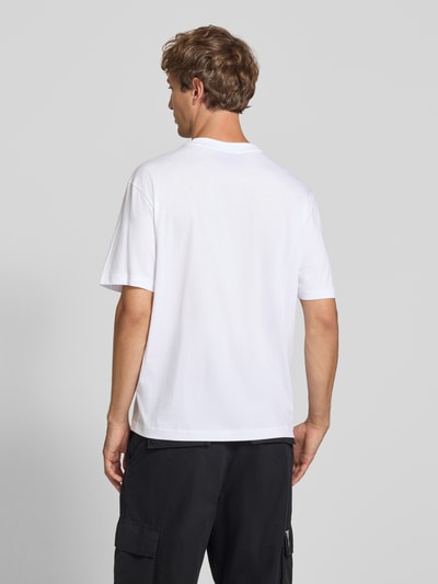 HUGO Blue t-shirt o kroju regular fit z czystej bawełny model 'Naxter' Biały 5