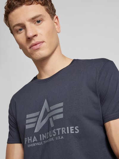 Alpha Industries T-Shirt mit Label-Print im 2er-Pack Hellgrau Melange 3