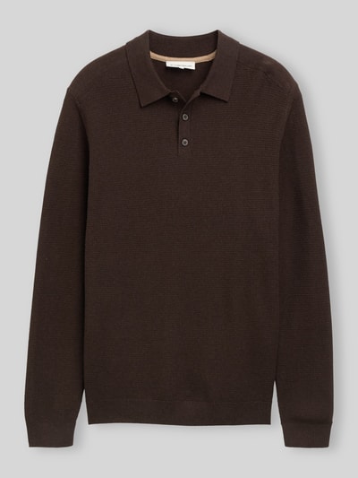 Tom Tailor Regular fit pullover met polokraag Donkerbruin - 2