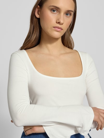 Gina Tricot Longsleeve met ronde hals Wit - 3