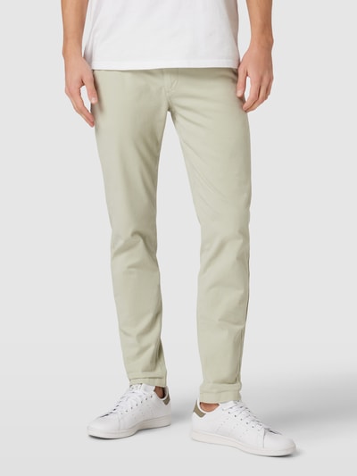 Jack & Jones Slim fit broek met structuurmotief, model 'MARCO' Lindegroen - 4