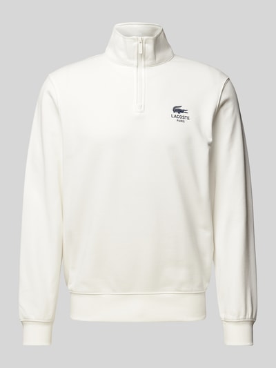 Lacoste Sweatshirt mit Stehkragen Modell 'HERITAGE' Offwhite 2