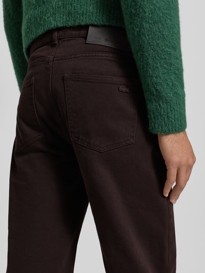 Lacoste Straight leg jeans van puur katoen Chocoladebruin - 3
