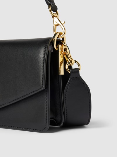 Lauren Ralph Lauren Handtasche aus Rindsleder mit Label-Applikation Black 3