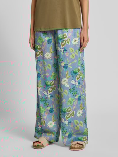 Christian Berg Woman Stoffhose mit elastischem Bund Lagune 4