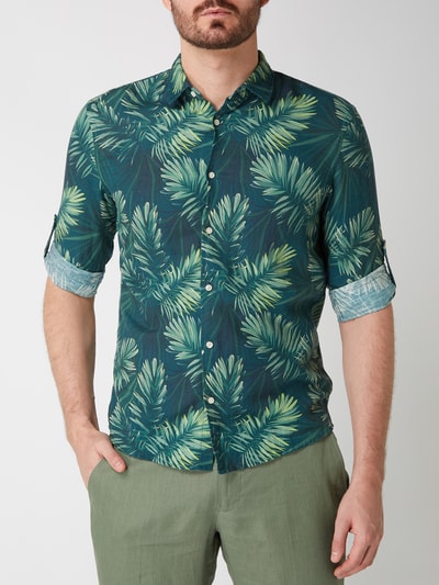 MCNEAL Modern Fit Freizeithemd mit floralem Muster Marine 4
