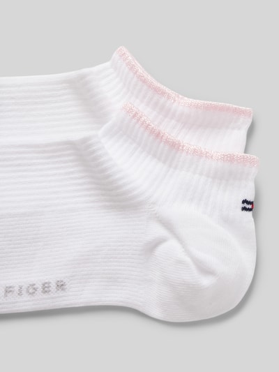 Tommy Hilfiger Sneakersocken mit Label-Print im 2er-Pack Weiss 2