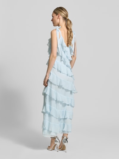 VILA Midikleid mit Volants Modell 'LUNA' Hellblau 5