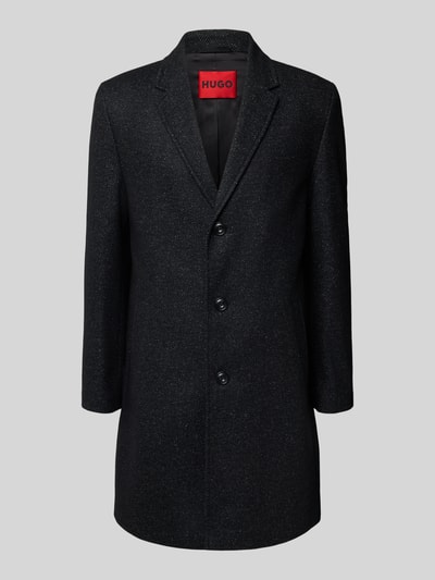 HUGO Regular Fit Mantel aus Woll-Mix Mosdell 'MALTE' Black 2