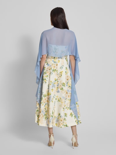 Vera Mont Stola aus Chiffon mit Knopfverschluss Hellblau 5
