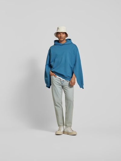 Marni Oversized Hoodie mit Label-Stitching Blau 1