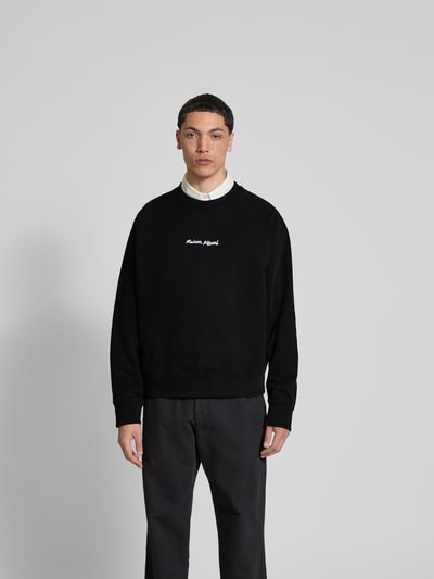 MAISON KITSUNÉ Cardigan in Strick-Optik Black 4