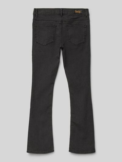 Only Skinny Fit Jeans mit ausgestelltem Bein Modell 'MILA-IRIS' Black 3