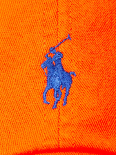 Productfoto, Basecap uit pure katoen van Polo Ralph Lauren met unikleuren, blauw logo-detail, gestikte luchtgaatjes, gestructureerde klep, verstelbare sluiting, katoenen textuur