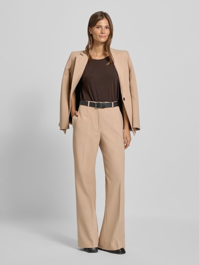 Vero Moda Regular fit T-shirt van lyocell-mix, model 'AVA' Chocoladebruin - 1