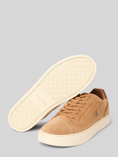 Calvin Klein Jeans Sneakersy z nadrukiem z logo model ‘Classic’ Camel 4