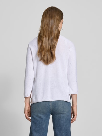 monari Strickpullover mit Paillettenbesatz Offwhite 5