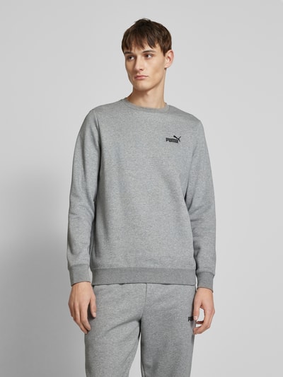 PUMA PERFORMANCE Sweatshirt mit Label-Stitching Mittelgrau Melange 4