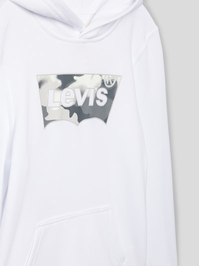 Levi’s® Kids Hoodie mit gerippten Abschlüssen Weiss 2