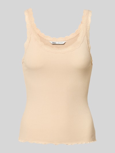 Only Regular Fit Tank Top mit Frill am Saum Modell 'SARA' Sand 2