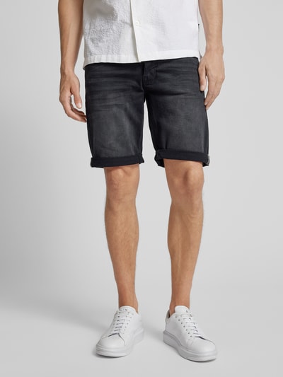 Petrol Szorty jeansowe o kroju regular fit z 5 kieszeniami model ‘BULLSEYE’ Czarny 4