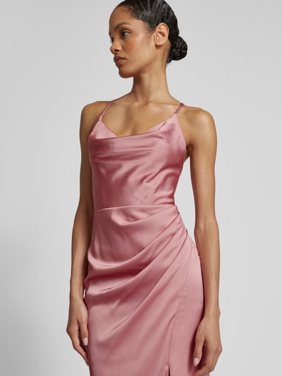 Laona Abendkleid mit Wasserfall-Ausschnitt Rose 3