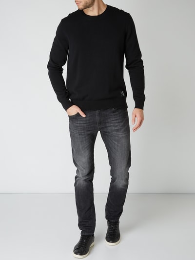 Calvin Klein Jeans Pullover mit Logo-Aufnäher Black 1