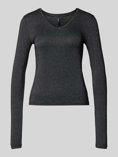 Vero Moda Regular Fit Langarmshirt aus Viskose-Mix Modell 'LAVA' Black 2