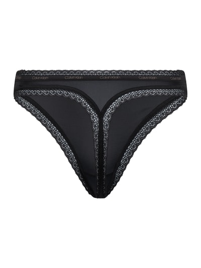 Calvin Klein Underwear Slip mit Spitzenbesatz Black 2