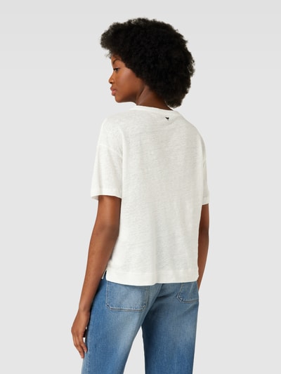 Weekend Max Mara T-shirt z obniżonymi ramionami model ‘FALLA’ Złamany biały 5