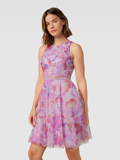 V.M. Cocktailkleid mit Allover-Print Rose 4