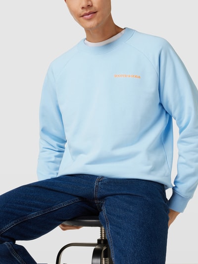 Scotch & Soda Sweatshirt mit Logo-Print Hellblau 3