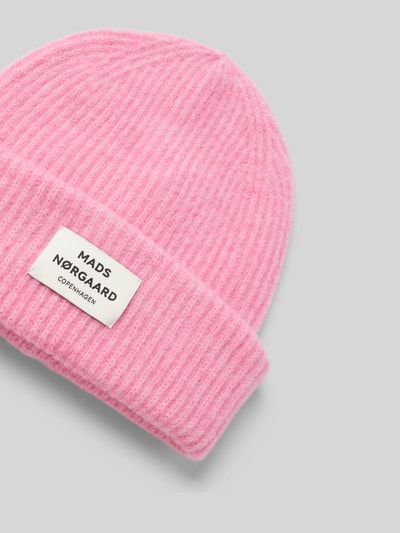 MADS NØRGAARD Beanie mit Label-Detail Modell 'Tosca' Rosa 2