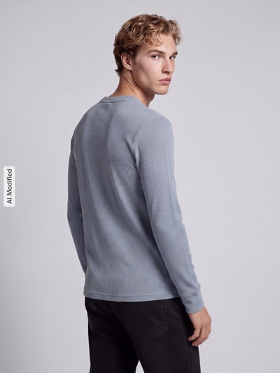 s.Oliver RED LABEL Regular fit shirt met lange mouwen van puur katoen Bleu - 5