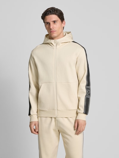 EA7 Emporio Armani Sweatjacke mit Zweiwege-Reißverschluss Offwhite 4