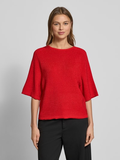 ICHI Strickpullover mit 3/4-Ärmel Modell 'CODY' Rot 4