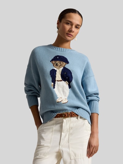 Polo Ralph Lauren Pullover met beermotief Lichtblauw gemêleerd - 4