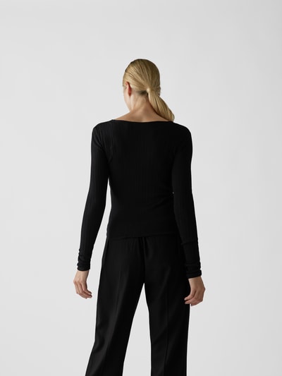 Vince Longsleeve in Ripp-Optik Schwarz 5