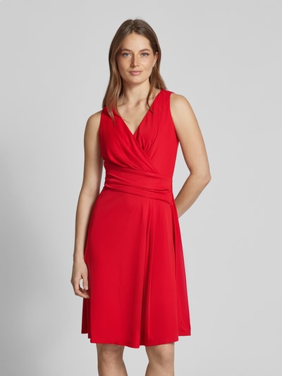 Lauren Ralph Lauren Knielanges Kleid in Wickel-Optik Modell 'AFARA' Rot 4