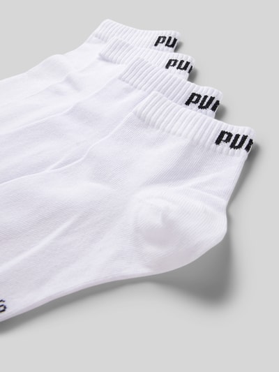 Puma Socken mit Label-Schriftzug im 4er-Pack Weiss 2