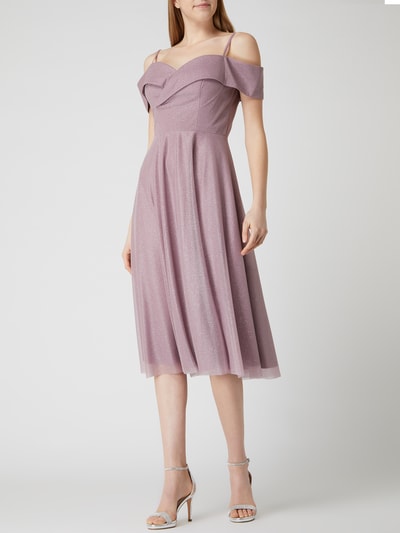 TROYDEN COLLECTION Cocktailkleid mit Glitter-Effekt Mauve 1