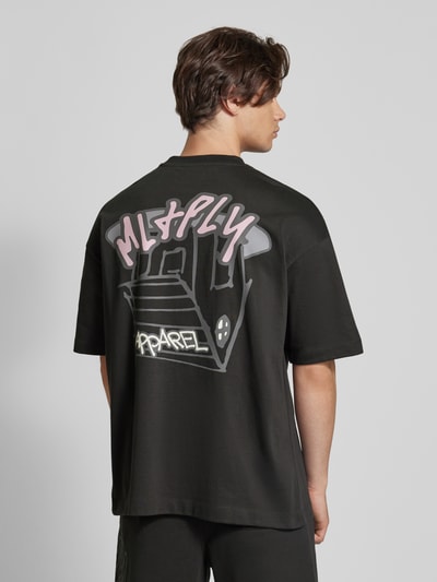Multiply Apparel T-shirt z czystej bawełny Czarny 5