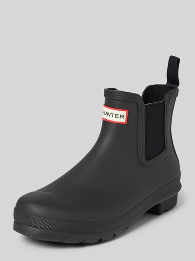 Hunter Chelsea boots met labelbadge Zwart - 1