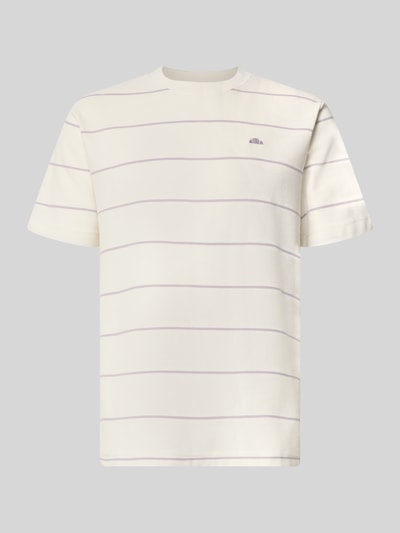 Produktfoto, T-Shirt mit Label-Stitching Modell 'VERRI' von ellesse im Allover-Look aus Baumwoll-Mix in Regular-Fit mit Rundhalsausschnitt, Rückenlänge bei Größe M 67 cm.