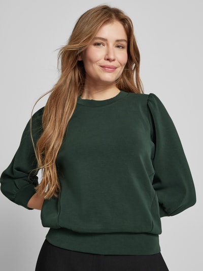 Selected Femme Sweatshirt met 3/4-mouwen, model 'TENNY' Donkergroen - 3