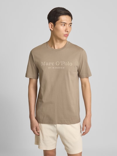 Marc O'Polo Regular Fit T-Shirt aus reiner Baumwolle Beige 4