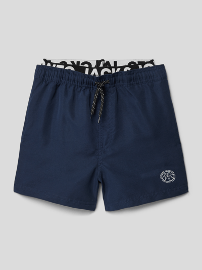 Jack & Jones Badehose mit Label-Detail Modell 'FIJI' Marine 1