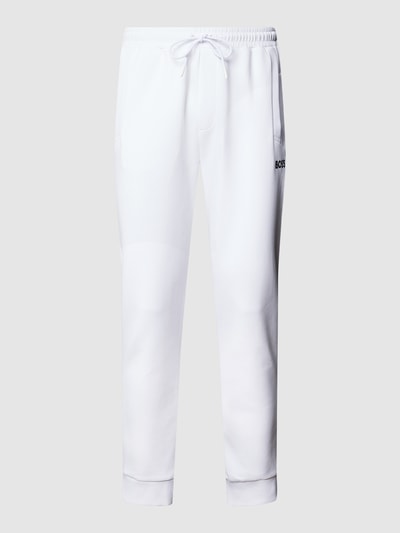 BOSS Green Sweatpants mit Label-Stitching Modell 'Hadiko' Weiss 2