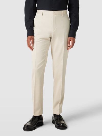 BOSS Pantalon met persplooien, model 'Genius' Beige - 4